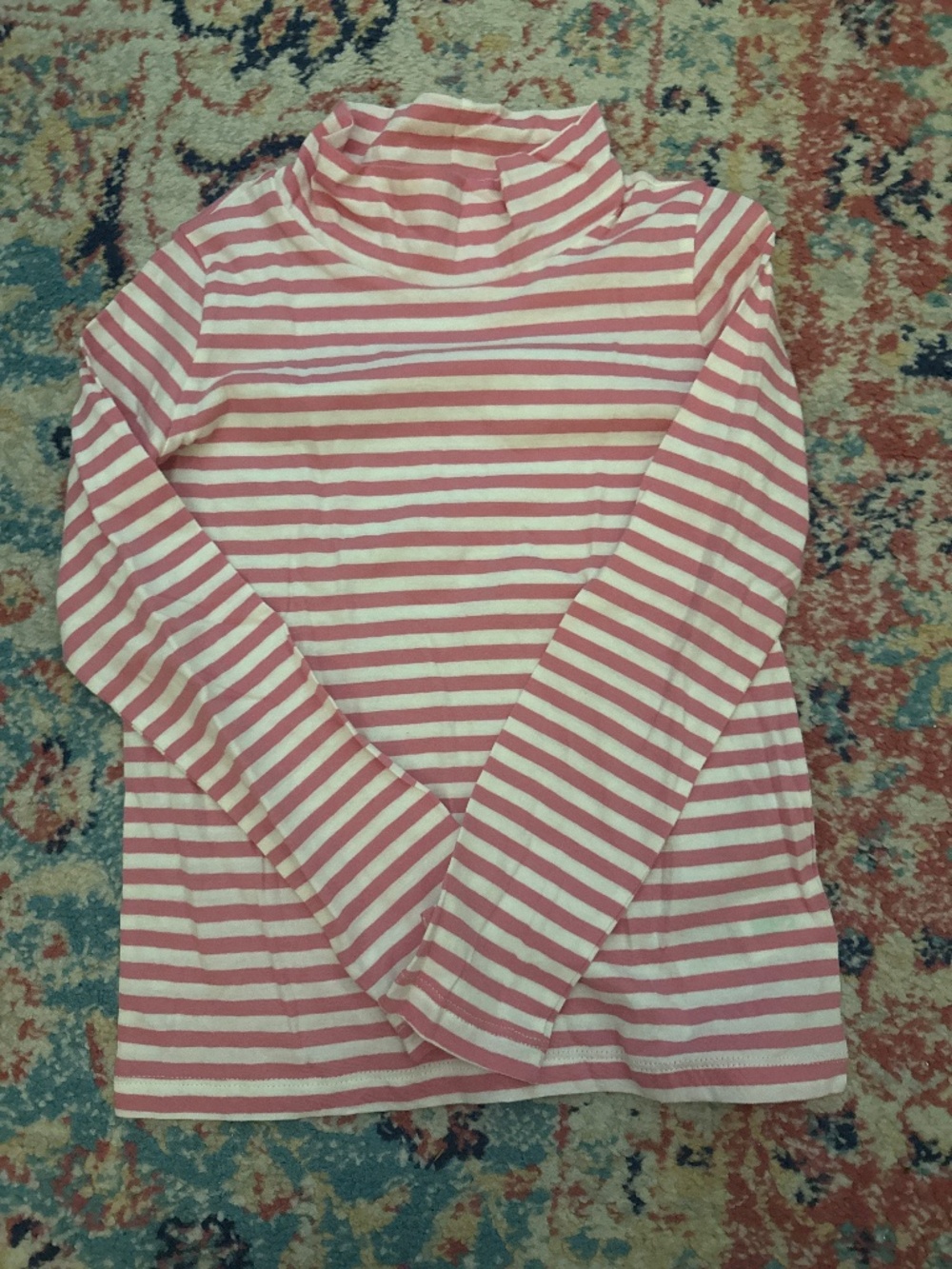 Pink crew cuts mock neck